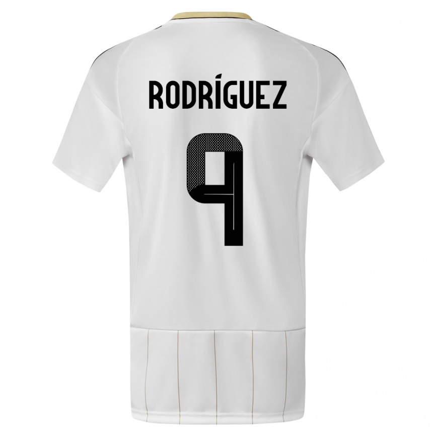 Niño Fútbol Camiseta Costa Rica Doryan Rodriguez #9 Blanco 2ª Equipación 24-26 México