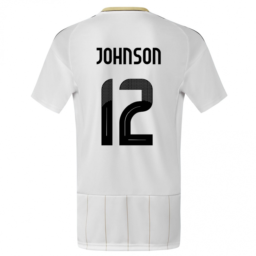 Niño Fútbol Camiseta Costa Rica Shawn Johnson #12 Blanco 2ª Equipación 24-26 México