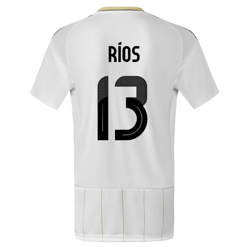 Niño Fútbol Camiseta Costa Rica Keral Rios #13 Blanco 2ª Equipación 24-26 México