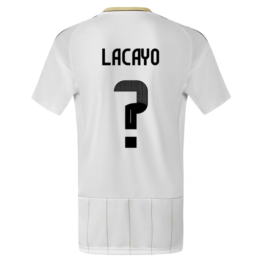 Niño Fútbol Camiseta Costa Rica Marcelo Lacayo #0 Blanco 2ª Equipación 24-26 México