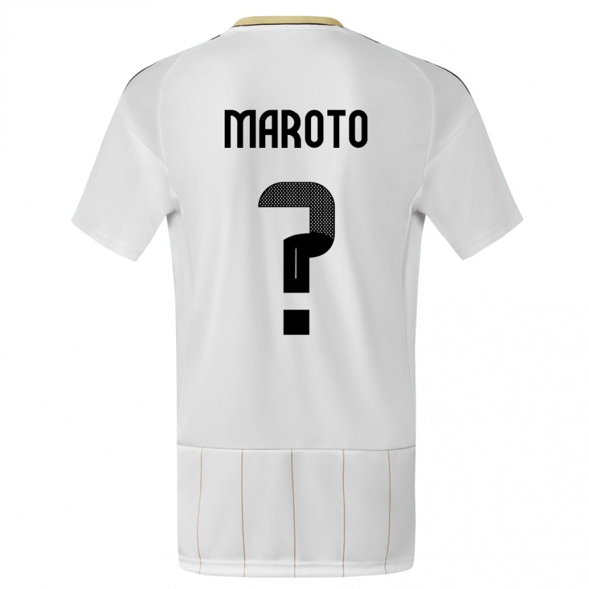 Niño Fútbol Camiseta Costa Rica Victor Maroto #0 Blanco 2ª Equipación 24-26 México