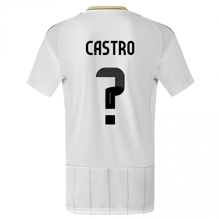 Niño Fútbol Camiseta Costa Rica Mathias Castro #0 Blanco 2ª Equipación 24-26 México