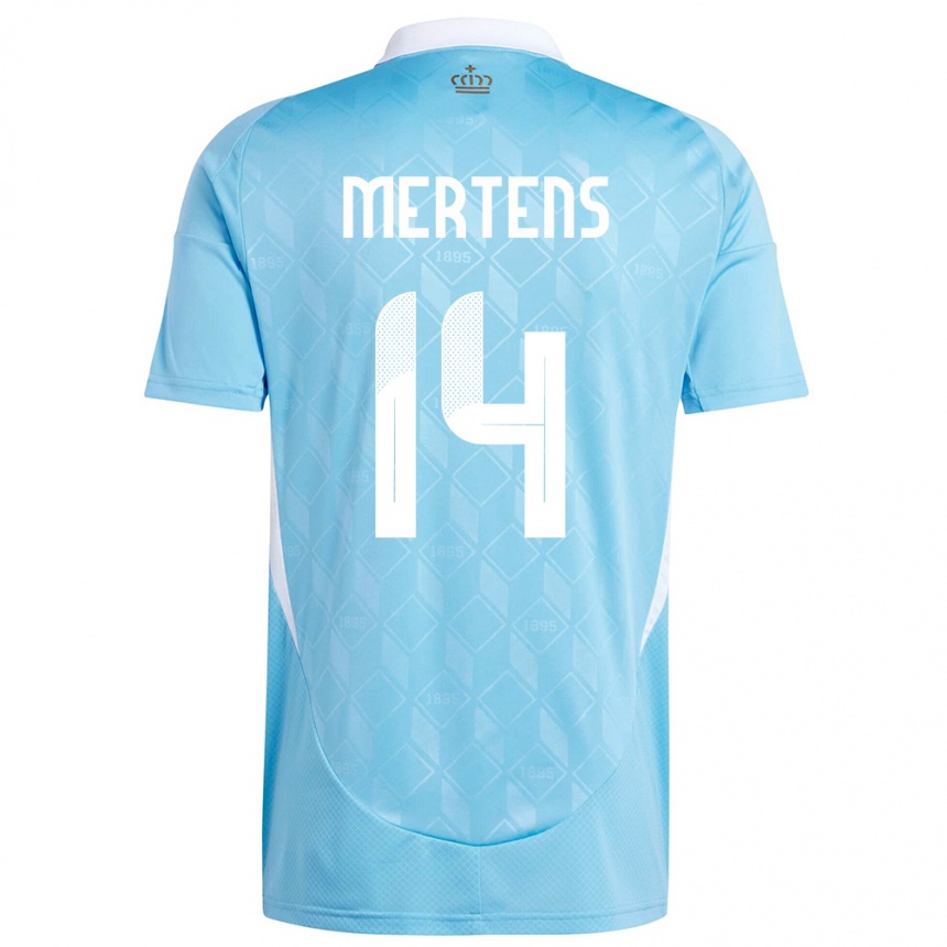 Niño Fútbol Camiseta Bélgica Dries Mertens #14 Azul 2ª Equipación 24-26 México