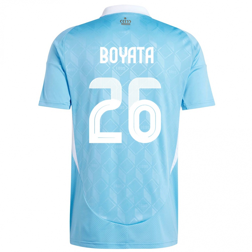Niño Fútbol Camiseta Bélgica Dedryck Boyata #26 Azul 2ª Equipación 24-26 México