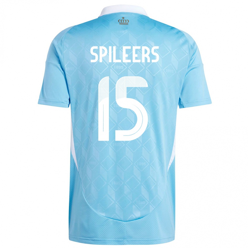 Niño Fútbol Camiseta Bélgica Jorne Spileers #15 Azul 2ª Equipación 24-26 México