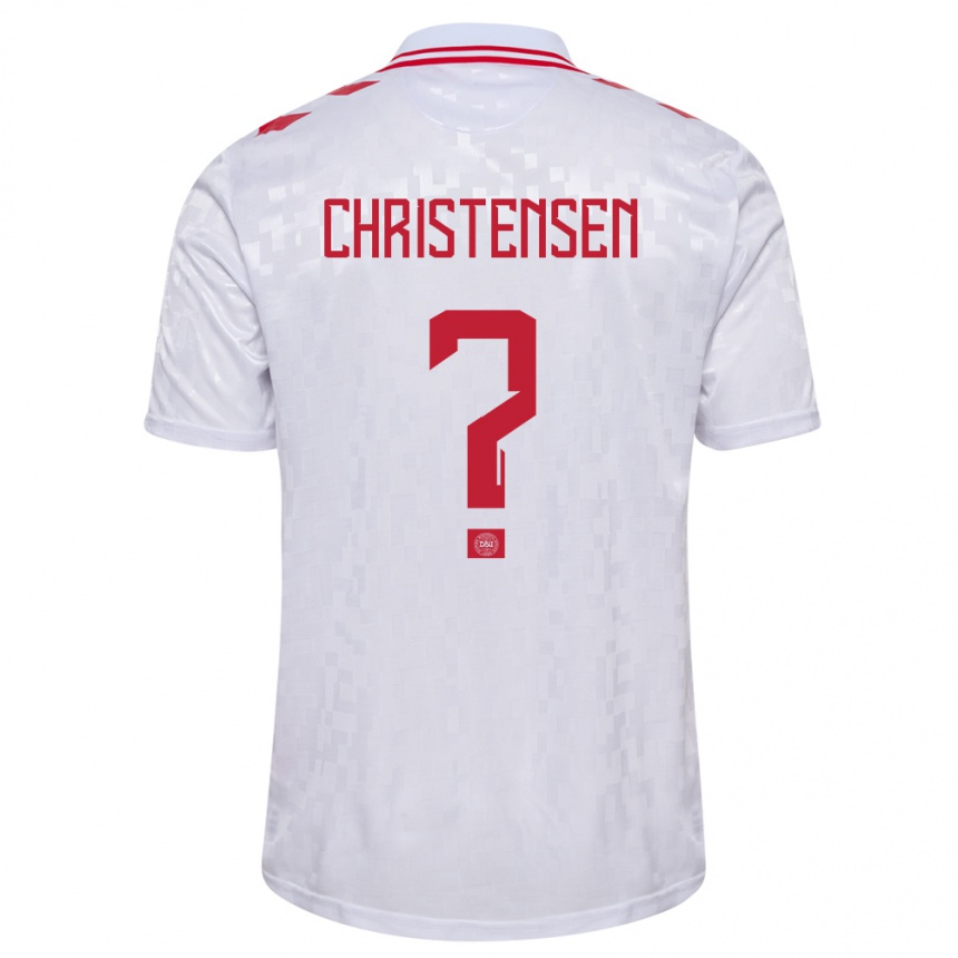 Niño Fútbol Camiseta Dinamarca Sebastian Christensen #0 Blanco 2ª Equipación 24-26 México