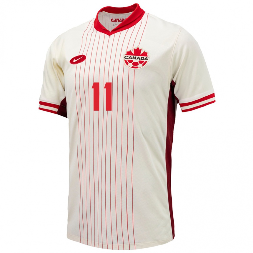 Niño Fútbol Camiseta Canadá Ballou Tabla #11 Blanco 2ª Equipación 24-26 México