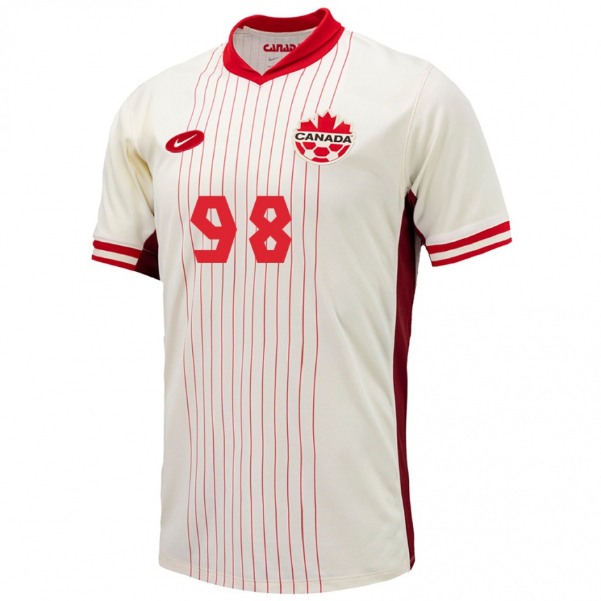 Niño Fútbol Camiseta Canadá Olivia Smith #98 Blanco 2ª Equipación 24-26 México