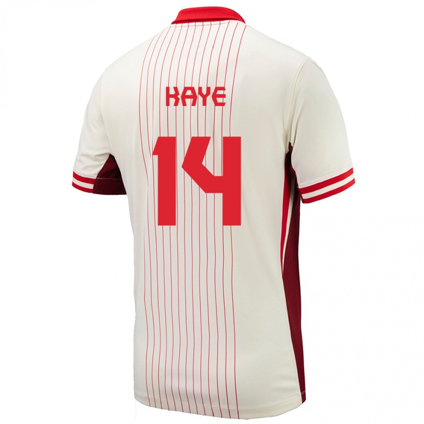 Niño Fútbol Camiseta Canadá Mark Anthony Kaye #14 Blanco 2ª Equipación 24-26 México