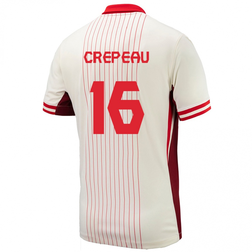 Niño Fútbol Camiseta Canadá Maxime Crepeau #16 Blanco 2ª Equipación 24-26 México