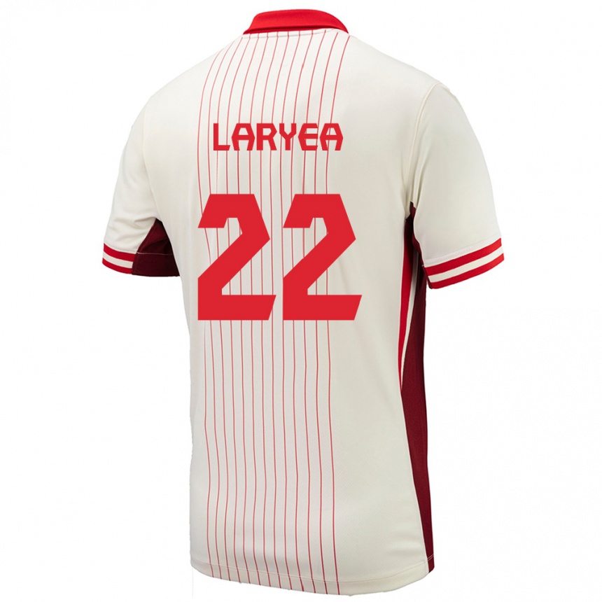 Niño Fútbol Camiseta Canadá Richie Laryea #22 Blanco 2ª Equipación 24-26 México