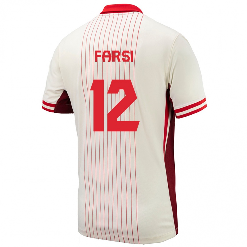 Niño Fútbol Camiseta Canadá Mohamed Farsi #12 Blanco 2ª Equipación 24-26 México