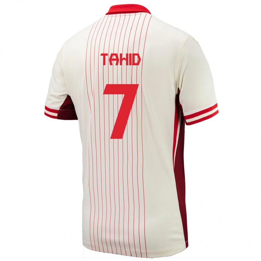 Niño Fútbol Camiseta Canadá Taryck Tahid #7 Blanco 2ª Equipación 24-26 México