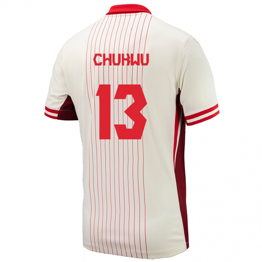 Niño Fútbol Camiseta Canadá Richard Chukwu #13 Blanco 2ª Equipación 24-26 México