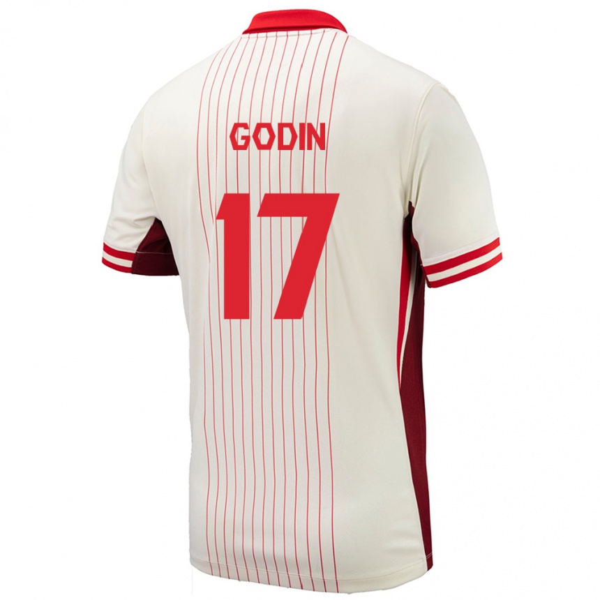 Niño Fútbol Camiseta Canadá Étienne Godin #17 Blanco 2ª Equipación 24-26 México