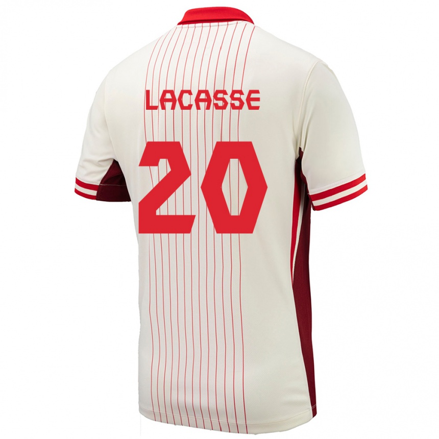 Niño Fútbol Camiseta Canadá Cloe Lacasse #20 Blanco 2ª Equipación 24-26 México