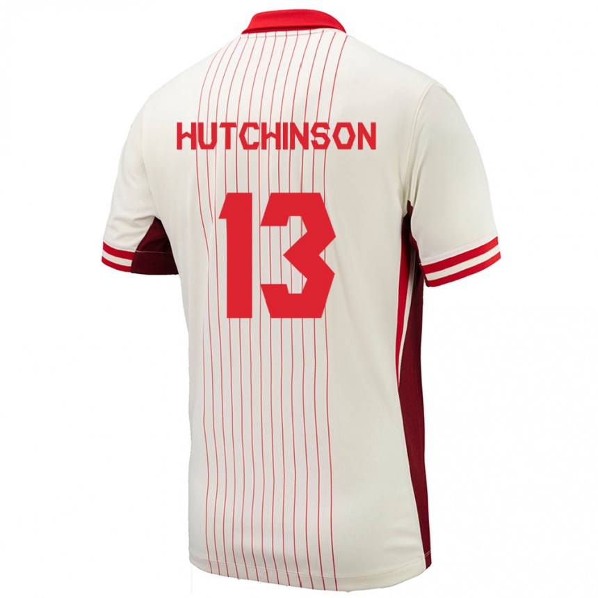 Niño Fútbol Camiseta Canadá Atiba Hutchinson #13 Blanco 2ª Equipación 24-26 México