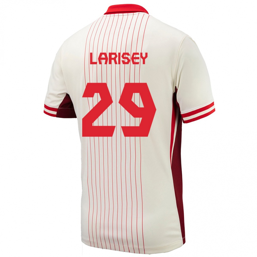 Niño Fútbol Camiseta Canadá Clarissa Larisey #29 Blanco 2ª Equipación 24-26 México