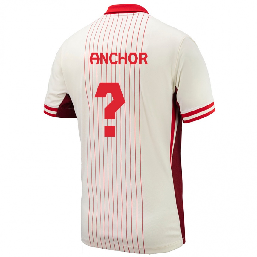 Niño Fútbol Camiseta Canadá Max Anchor #0 Blanco 2ª Equipación 24-26 México