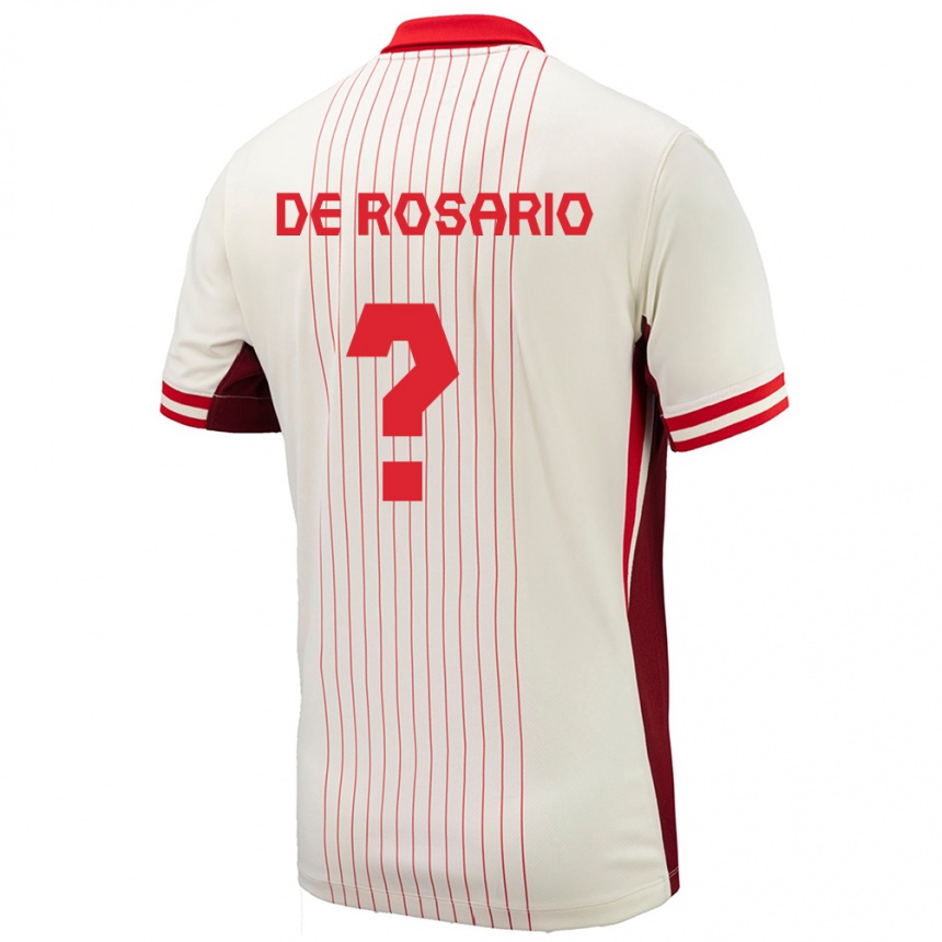 Niño Fútbol Camiseta Canadá Adisa De Rosario #0 Blanco 2ª Equipación 24-26 México