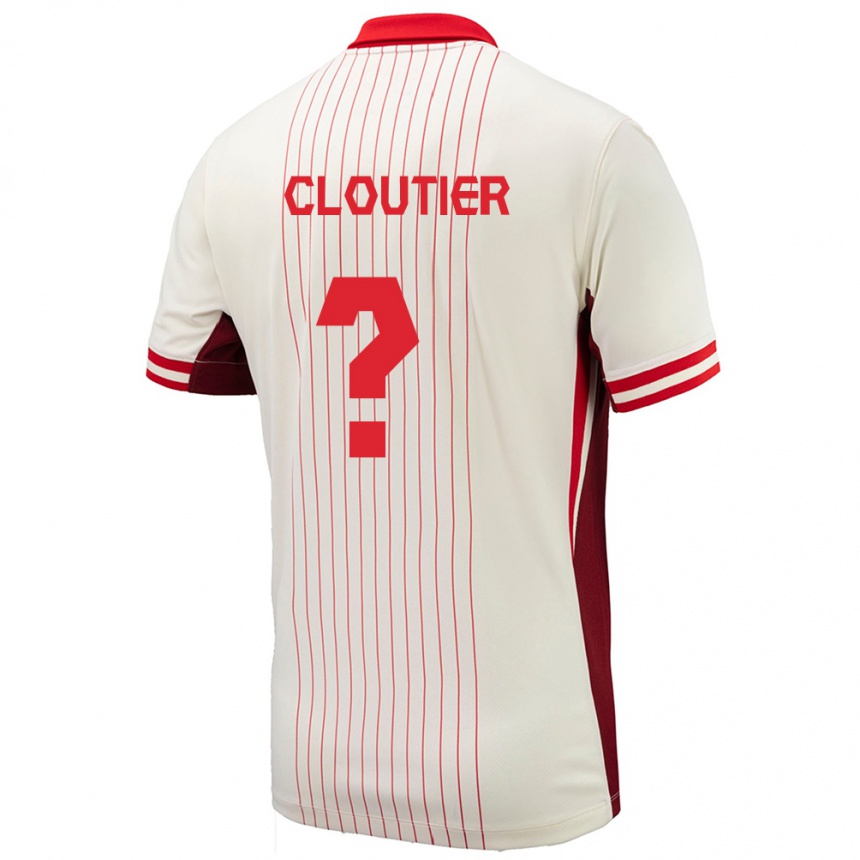 Niño Fútbol Camiseta Canadá Loic Cloutier #0 Blanco 2ª Equipación 24-26 México