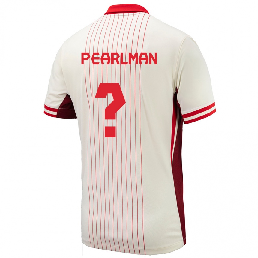 Niño Fútbol Camiseta Canadá Adam Pearlman #0 Blanco 2ª Equipación 24-26 México