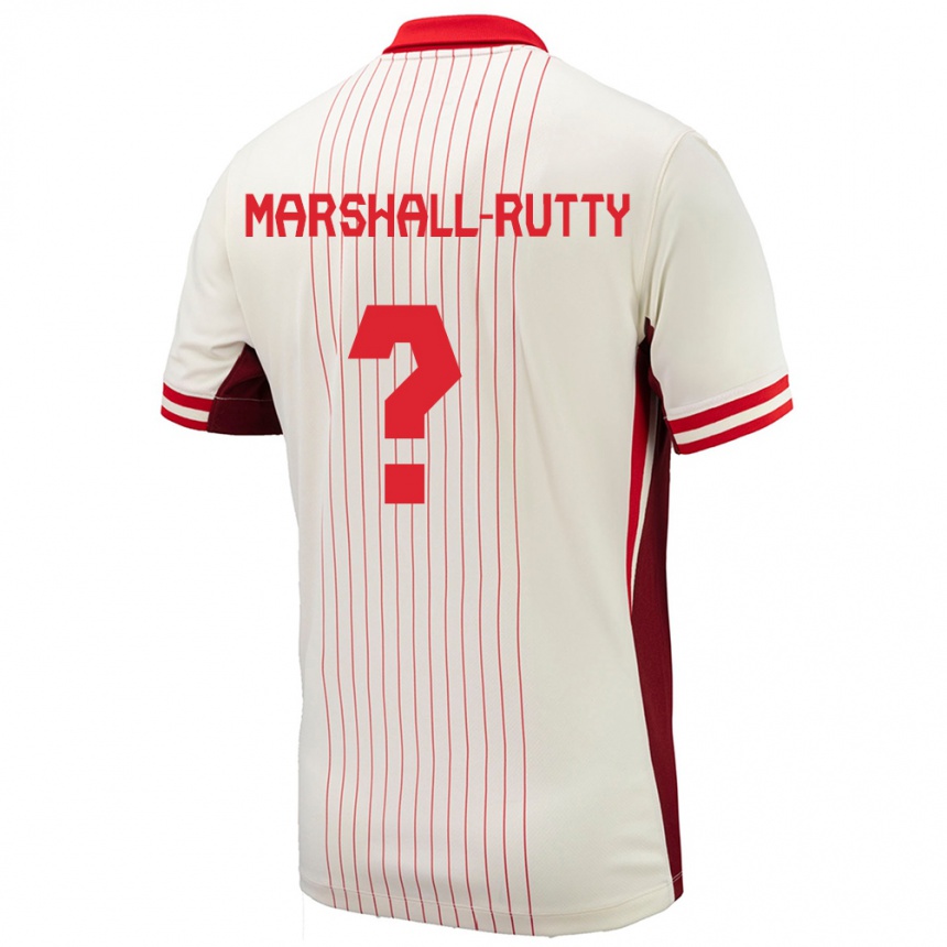 Niño Fútbol Camiseta Canadá Jahkeele Marshall Rutty #0 Blanco 2ª Equipación 24-26 México