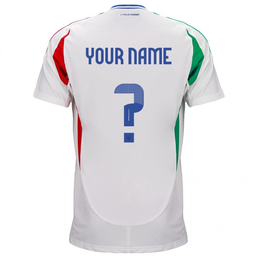 Niño Fútbol Camiseta Italia Su Nombre #0 Blanco 2ª Equipación 24-26 México