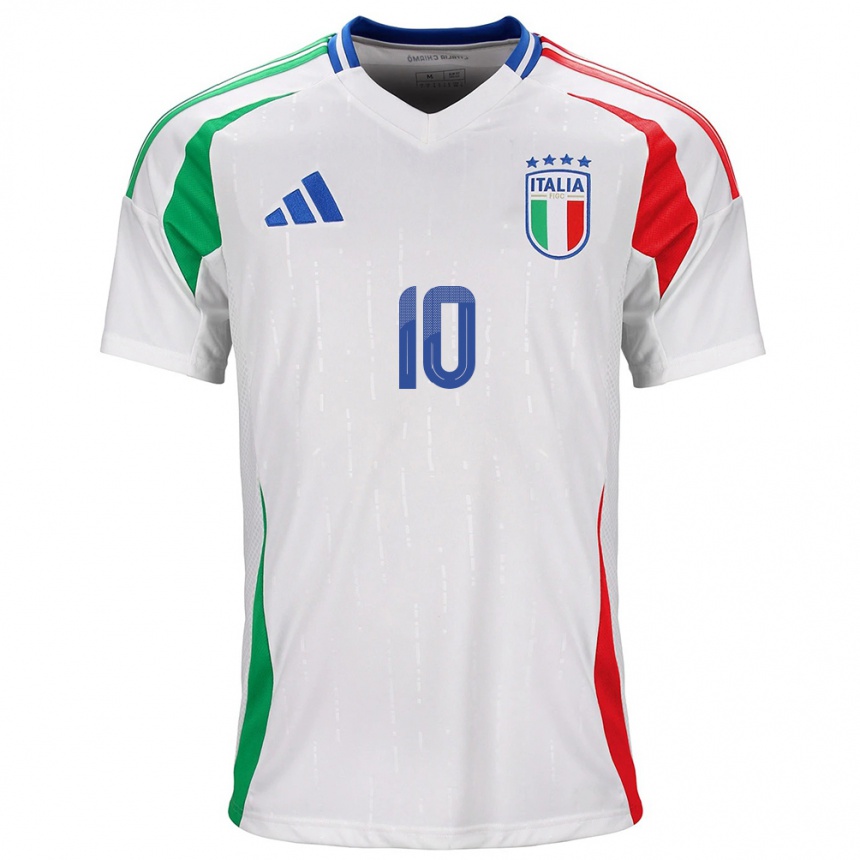 Niño Fútbol Camiseta Italia Cristiana Girelli #10 Blanco 2ª Equipación 24-26 México