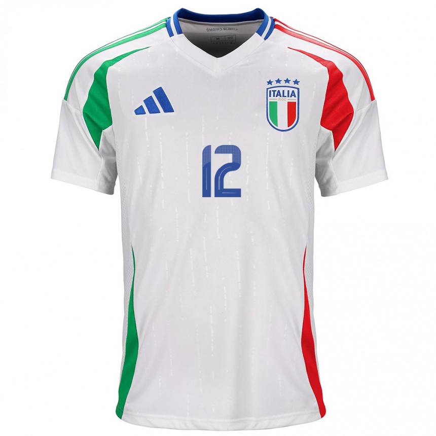 Niño Fútbol Camiseta Italia Ivan Provedel #12 Blanco 2ª Equipación 24-26 México