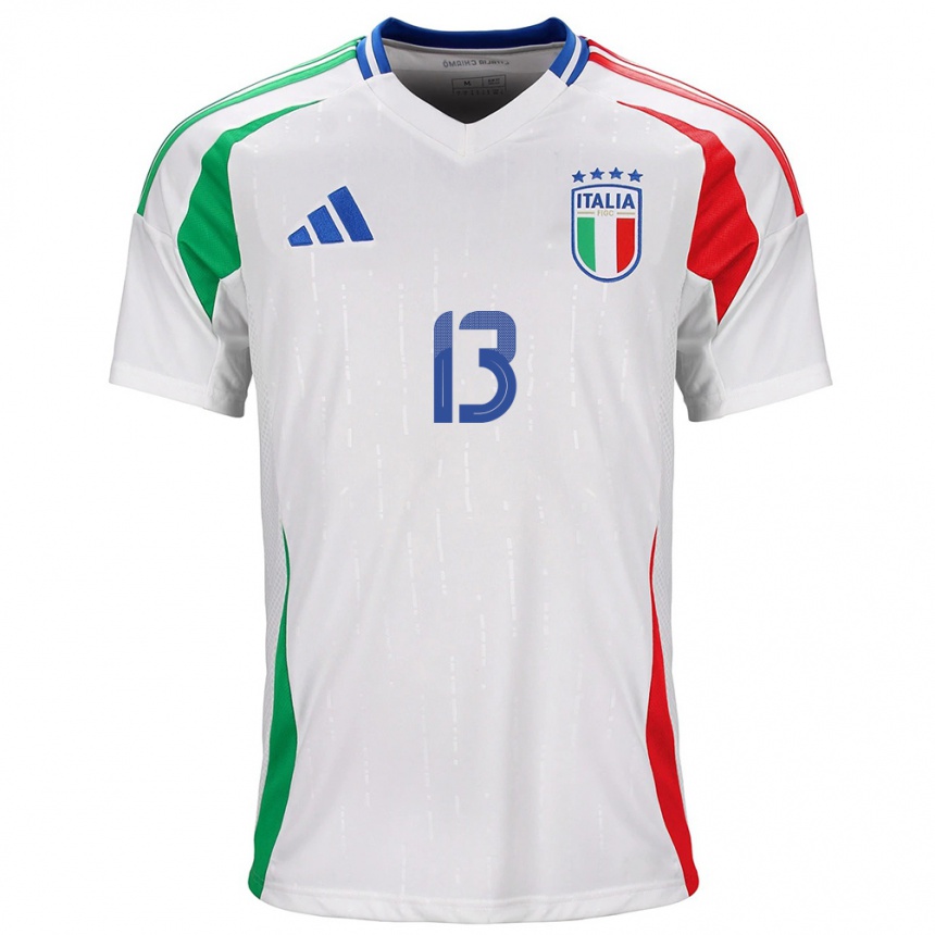 Niño Fútbol Camiseta Italia Matteo Darmian #13 Blanco 2ª Equipación 24-26 México