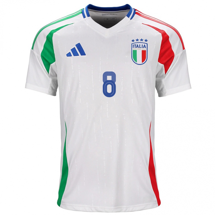 Niño Fútbol Camiseta Italia Melania Gabbiadini #8 Blanco 2ª Equipación 24-26 México