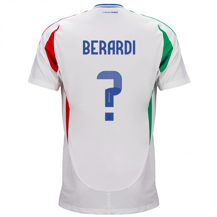 Niño Fútbol Camiseta Italia Domenico Berardi #0 Blanco 2ª Equipación 24-26 México