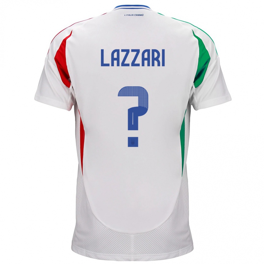 Niño Fútbol Camiseta Italia Manuel Lazzari #0 Blanco 2ª Equipación 24-26 México