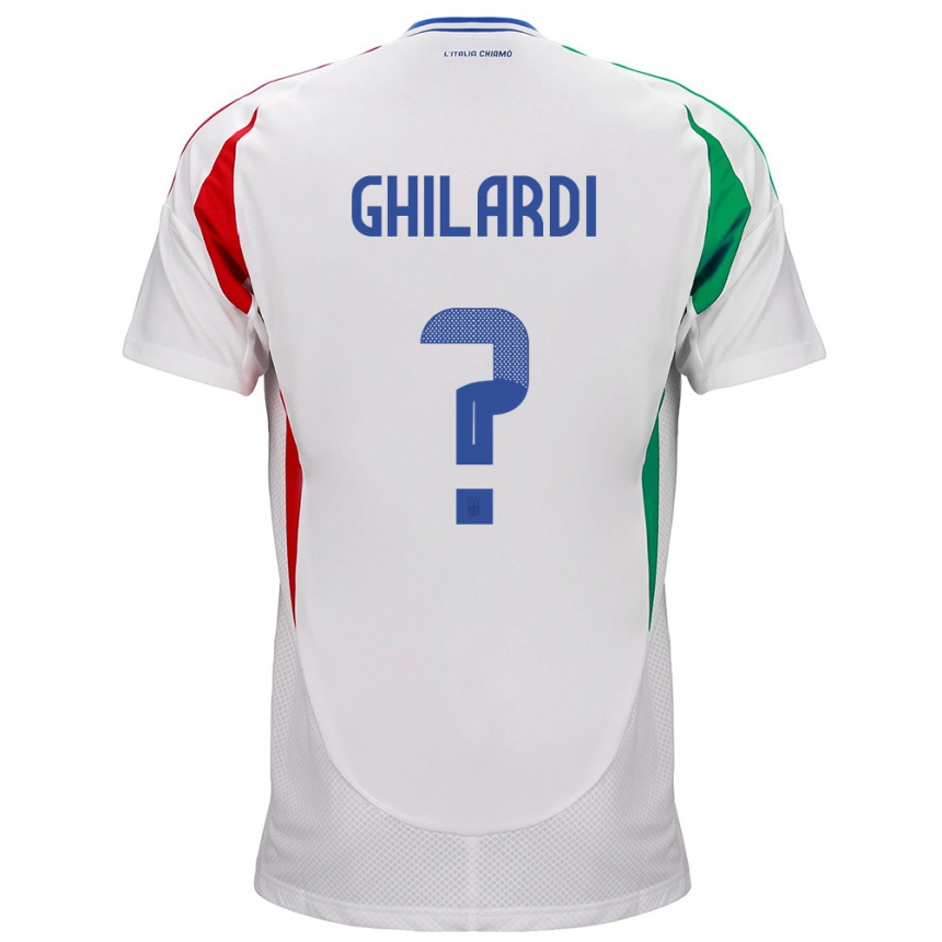 Niño Fútbol Camiseta Italia Daniele Ghilardi #0 Blanco 2ª Equipación 24-26 México