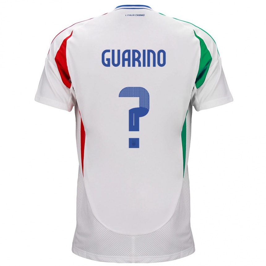 Niño Fútbol Camiseta Italia Gabriele Guarino #0 Blanco 2ª Equipación 24-26 México