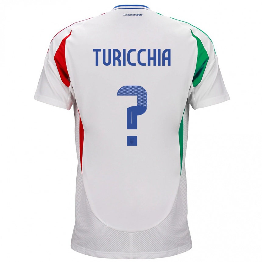 Niño Fútbol Camiseta Italia Riccardo Turicchia #0 Blanco 2ª Equipación 24-26 México