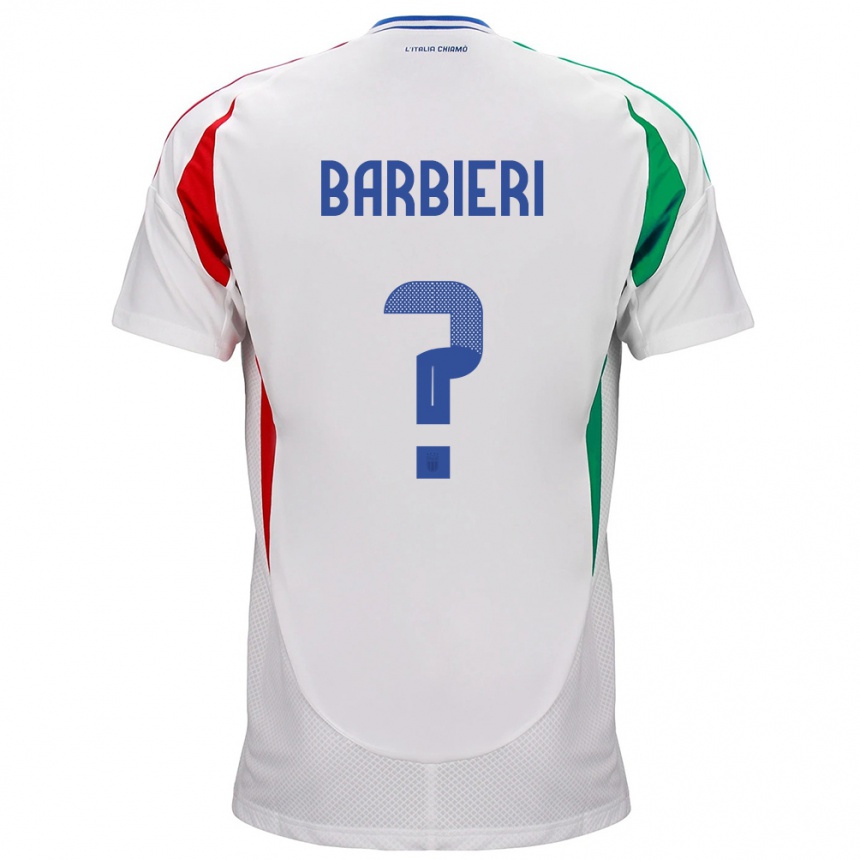 Niño Fútbol Camiseta Italia Tommaso Barbieri #0 Blanco 2ª Equipación 24-26 México