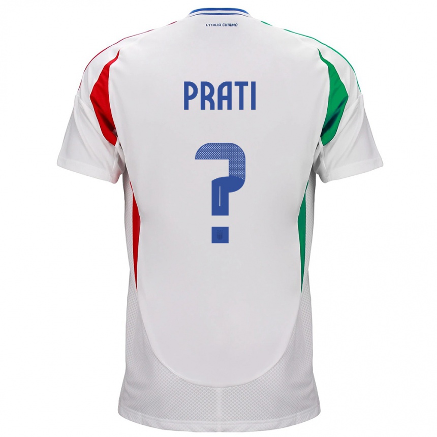 Niño Fútbol Camiseta Italia Matteo Prati #0 Blanco 2ª Equipación 24-26 México