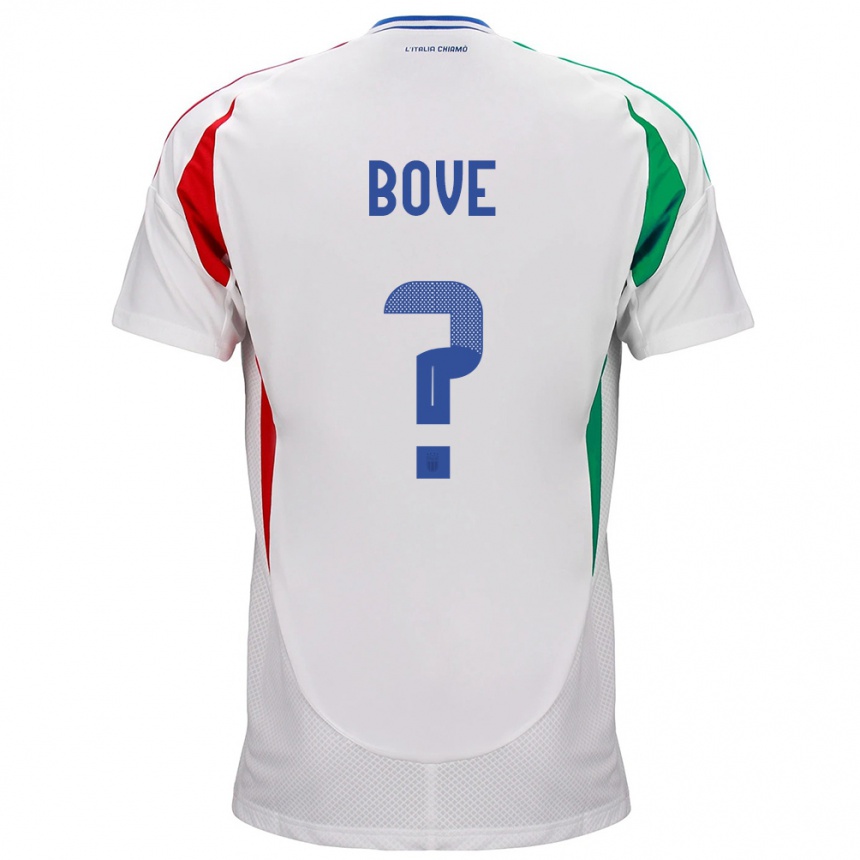 Niño Fútbol Camiseta Italia Edoardo Bove #0 Blanco 2ª Equipación 24-26 México