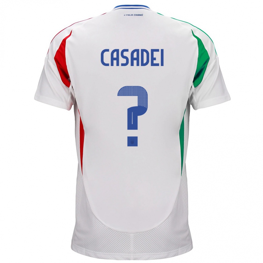 Niño Fútbol Camiseta Italia Cesare Casadei #0 Blanco 2ª Equipación 24-26 México