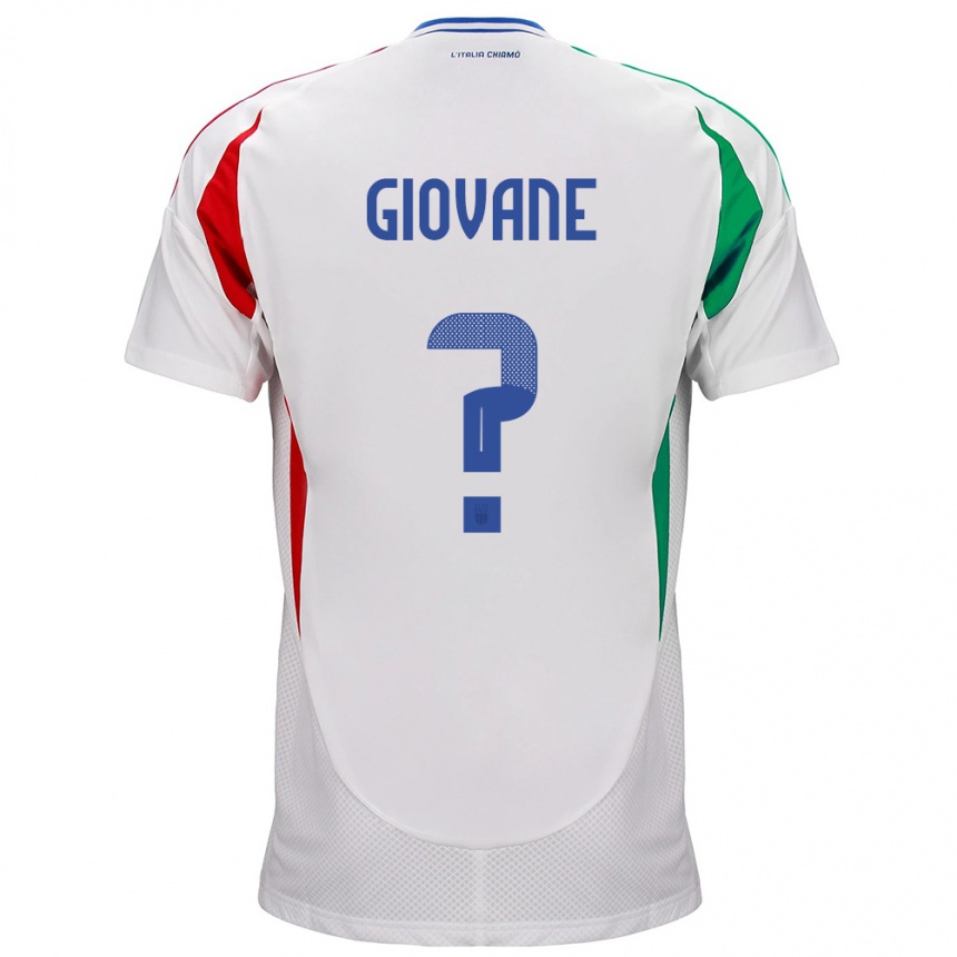 Niño Fútbol Camiseta Italia Samuel Giovane #0 Blanco 2ª Equipación 24-26 México