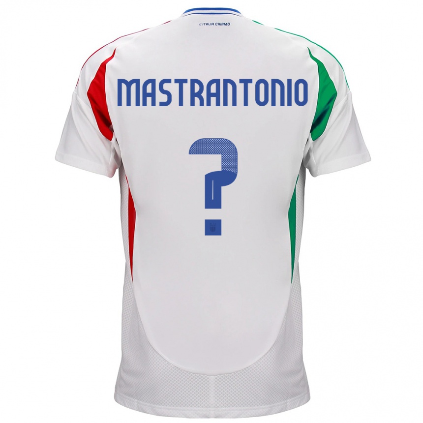 Niño Fútbol Camiseta Italia Davide Mastrantonio #0 Blanco 2ª Equipación 24-26 México