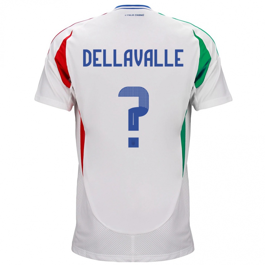 Niño Fútbol Camiseta Italia Alessandro Dellavalle #0 Blanco 2ª Equipación 24-26 México