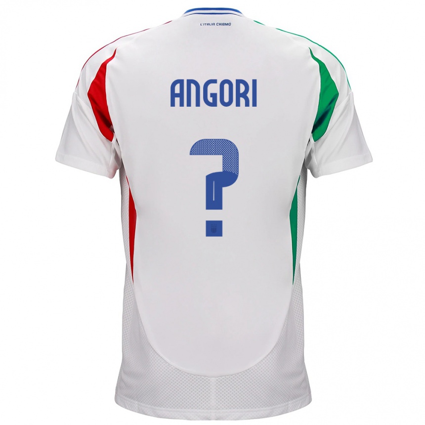 Niño Fútbol Camiseta Italia Samuele Angori #0 Blanco 2ª Equipación 24-26 México