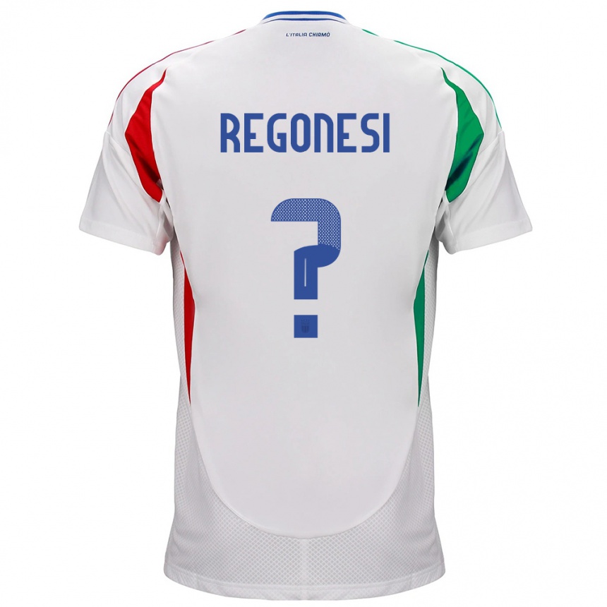 Niño Fútbol Camiseta Italia Iacopo Regonesi #0 Blanco 2ª Equipación 24-26 México