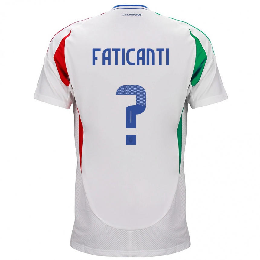 Niño Fútbol Camiseta Italia Giacomo Faticanti #0 Blanco 2ª Equipación 24-26 México