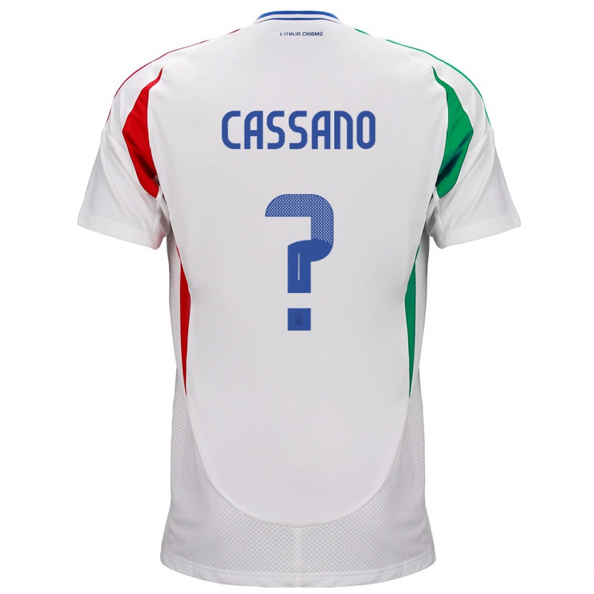 Niño Fútbol Camiseta Italia Claudio Cassano #0 Blanco 2ª Equipación 24-26 México