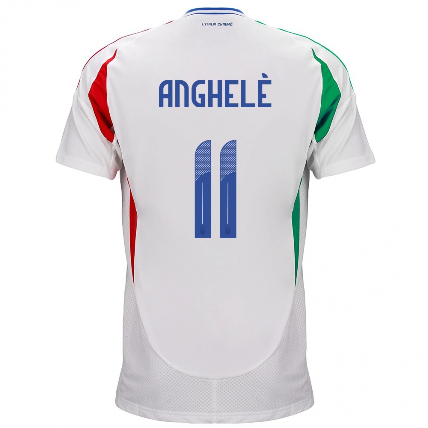 Niño Fútbol Camiseta Italia Lorenzo Anghelè #11 Blanco 2ª Equipación 24-26 México