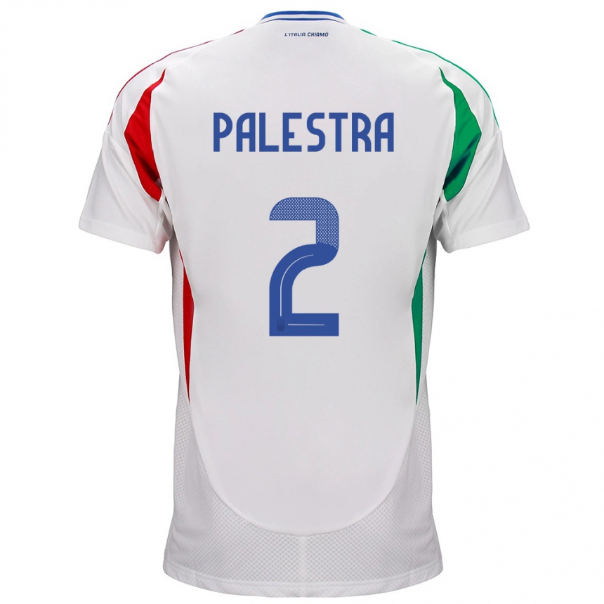 Niño Fútbol Camiseta Italia Marco Palestra #2 Blanco 2ª Equipación 24-26 México